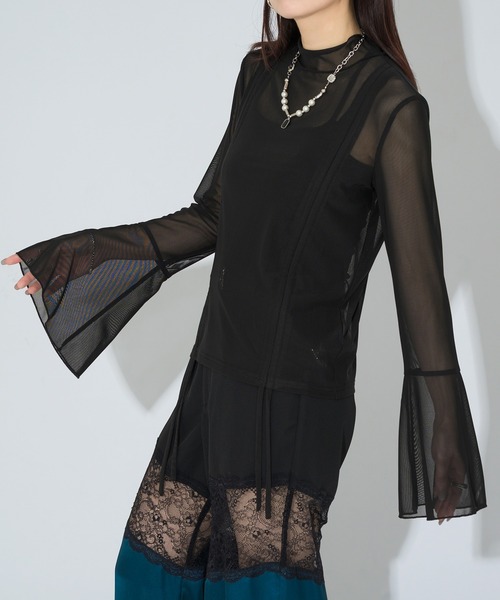 Ellno de Mavie（エルノデメヴィ）の「２WAYドロストシアートップス（Tシャツ/カットソー・レディース・ブルー/ブラック/グレー系その他/ネイビー/ホワイト/ボルドー/ブラック系その他・FREE）」の13枚目の写真