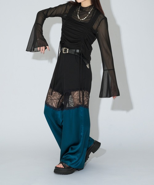 Ellno de Mavie（エルノデメヴィ）の「２WAYドロストシアートップス（Tシャツ/カットソー・レディース・ブルー/ブラック/グレー系その他/ネイビー/ホワイト/ボルドー/ブラック系その他・FREE）」の15枚目の写真