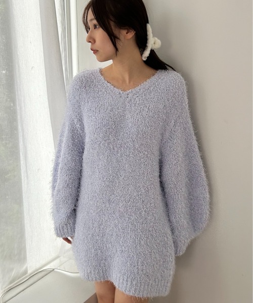 SNIDEL HOME ラメシャギーミニワンピース SNIDEL HOME（スナイデルホーム）の「ラメシャギーミニ