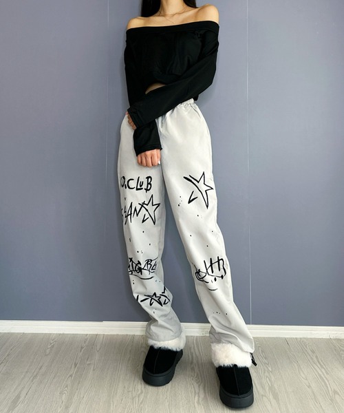 Silly(シリー)の「【Y2K風プリント♪】カーゴパンツ(カーゴパンツ・レディース・グレー/ブラック・SMALL/MEDIUM)」の8枚目の写真