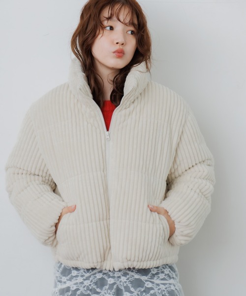 RETRO GIRL（レトロガール）の「【リバイバル】コール中綿BZ（その他アウター・レディース・ブラウン/ナチュラル/ブラック/ライトブルー・FREE）」の3枚目の写真