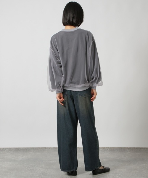 LAKOLE(ラコレ)の「ビジューワイドデニム / 149042(デニムパンツ・レディース・ブラック/ブルー・MEDIUM/SMALL)」の8枚目の写真