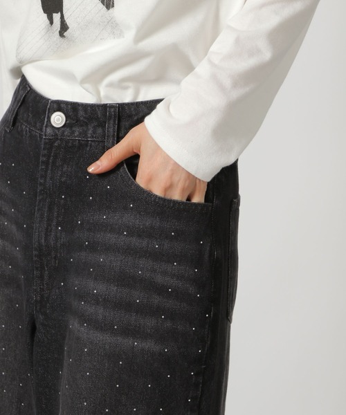 LAKOLE(ラコレ)の「ビジューワイドデニム / 149042(デニムパンツ・レディース・ブラック/ブルー・MEDIUM/SMALL)」の17枚目の写真
