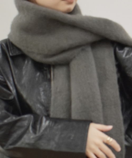 新品SeaRoomlynn Fringe フーディーマフラー ブラック 新品SeaRoomlynn Fringe フーディーマフラー ブラック