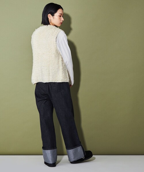 CITEN(シテン)の「<CITEN>ループフリンジベスト(ベスト・レディース・オフホワイト/ブラック/ベージュ・FREE)」の8枚目の写真