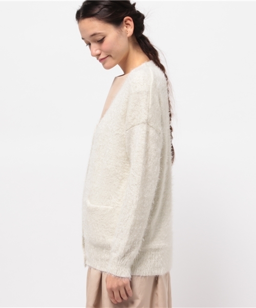 mystic(ミスティック)の「【mystic】フェザーロングカーディガン(パーカー・レディース・ホワイト/グレー/ブラック/キャメル・フリ-)」の12枚目の写真