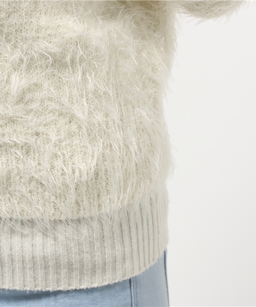 mystic(ミスティック)の「【mystic】フェザーロングカーディガン(パーカー・レディース・ホワイト/グレー/ブラック/キャメル・フリ-)」の7枚目の写真