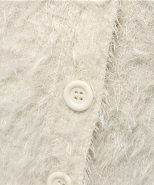 mystic(ミスティック)の「【mystic】フェザーロングカーディガン(パーカー・レディース・ホワイト/グレー/ブラック/キャメル・フリ-)」の8枚目の写真