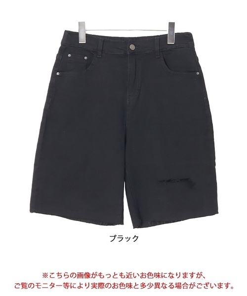 GOLDJAPAN（ゴールドジャパン）の「カットアウトデニムハーフパンツ【大きいサイズ対応】（デニムパンツ・レディース・ブラック・LL/3L/4L/5L/6L）」の17枚目の写真