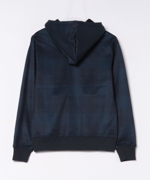 Arnold Palmer（アーノルドパーマー）の「ピーチ 裏シャギー シェア チェックプリント ジップパーカー（パーカー・レディース・杢グレー/ネイビー・L/M/S/XS/LL）」の3枚目の写真