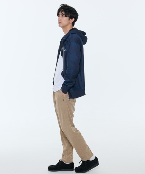 Arnold Palmer（アーノルドパーマー）の「ピーチ 裏シャギー シェア チェックプリント ジップパーカー（パーカー・レディース・杢グレー/ネイビー・L/M/S/XS/LL）」の22枚目の写真