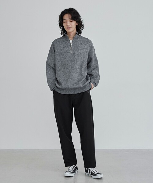 coen(コーエン)の「メランジハーフジップニット(ニット/セーター・メンズ・グレー/ベージュ・M/L/XL)」の10枚目の写真
