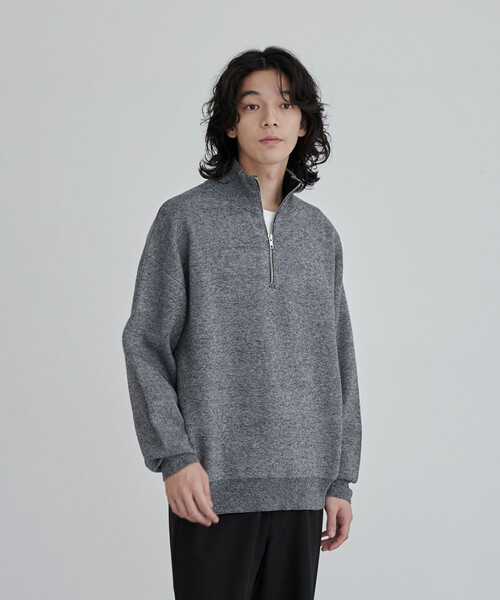 coen(コーエン)の「メランジハーフジップニット(ニット/セーター・メンズ・グレー/ベージュ・M/L/XL)」の13枚目の写真