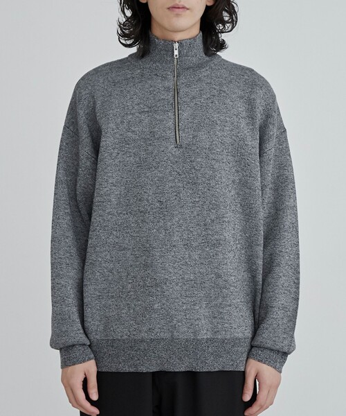 coen(コーエン)の「メランジハーフジップニット(ニット/セーター・メンズ・グレー/ベージュ・M/L/XL)」の15枚目の写真