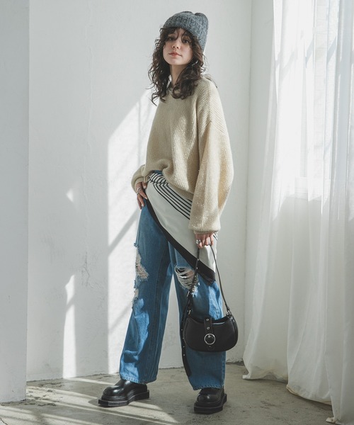 bohmal(ボマール)の「ハーフムーンバックルベルトショルダーバッグ/ホーボーバッグ/スワローマチ(ショルダーバッグ・レディース・シルバー/ブラック・FREE)」の12枚目の写真
