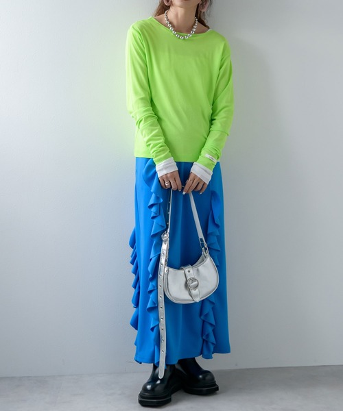 bohmal(ボマール)の「ハーフムーンバックルベルトショルダーバッグ/ホーボーバッグ/スワローマチ(ショルダーバッグ・レディース・シルバー/ブラック・FREE)」の4枚目の写真
