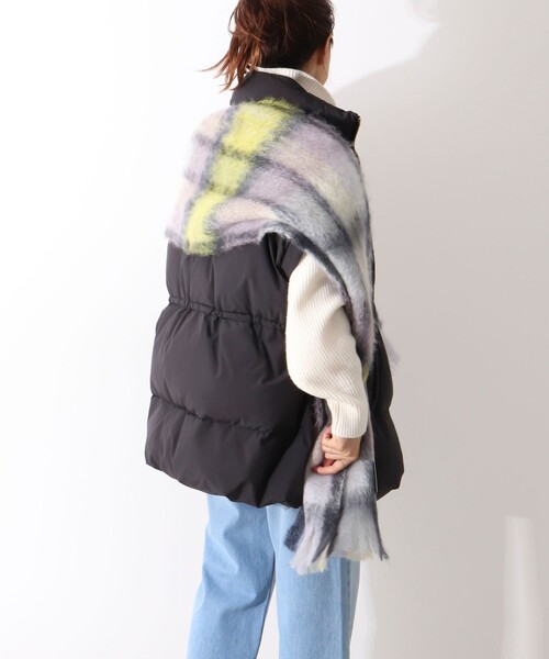 MANTAS EZCARAY（マンタスエスカライ）の「【MANTAS EZCARAY/マンタス エスカライ】MOHAIR TARTAN/モヘヤチェックマフラー（マフラー・レディース・オレンジ系その他/グレー系その他・FREE）」の15枚目の写真