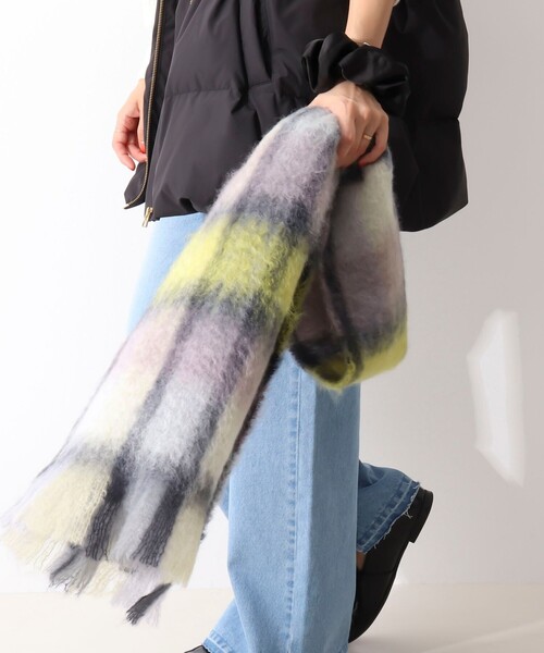 MANTAS EZCARAY（マンタスエスカライ）の「【MANTAS EZCARAY/マンタス エスカライ】MOHAIR TARTAN/モヘヤチェックマフラー（マフラー・レディース・オレンジ系その他/グレー系その他・FREE）」の18枚目の写真