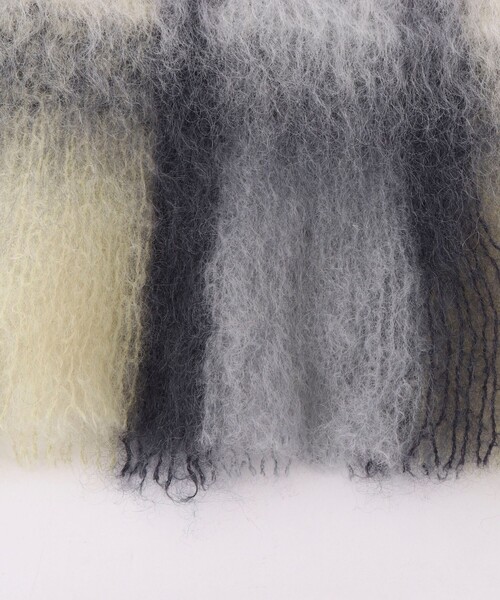 MANTAS EZCARAY（マンタスエスカライ）の「【MANTAS EZCARAY/マンタス エスカライ】MOHAIR TARTAN/モヘヤチェックマフラー（マフラー・レディース・オレンジ系その他/グレー系その他・FREE）」の22枚目の写真