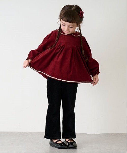 petit main（プティマイン）の「【リンク】シャコールブラウス(キッズ)（シャツ/ブラウス・キッズ・アイボリー/レッド/ネイビー・80ｃｍ/90cm/100cm/110cm/120cm/130cm）」の12枚目の写真