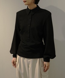 トップス CLANE POWER SHOULDER POLO TOPS CLANE（クラネ）の「CLANE POWER SHOULDER POLO TOPS（Tシャツ
