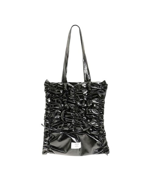 【未使用級】DIANA✨トートバッグ ラメ リボン シャギー A4 黒 リボンギャザートートバッグ/A4トートバッグ（トートバッグ）｜jouetie