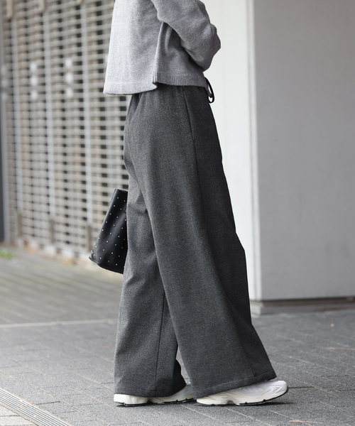 JOURNAL STANDARD relume(ジャーナルスタンダード レリューム)の「起毛アソートイージーパンツ(スラックス・レディース・ブラックミックス/ブラック系その他/チャコールグレー・36/38)」の7枚目の写真