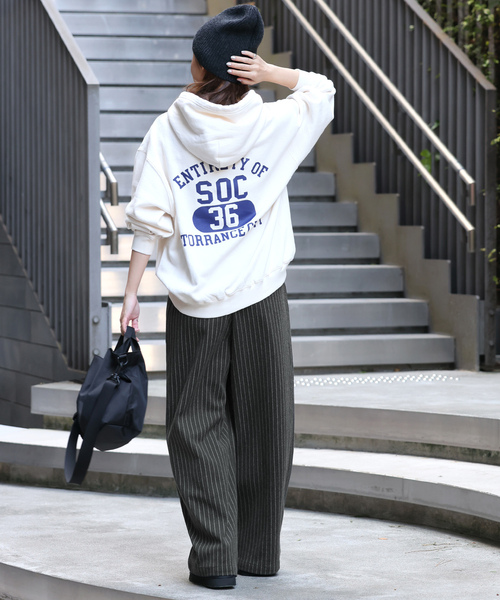 JOURNAL STANDARD relume(ジャーナルスタンダード レリューム)の「起毛アソートイージーパンツ(スラックス・レディース・ブラックミックス/ブラック系その他/チャコールグレー・36/38)」の14枚目の写真