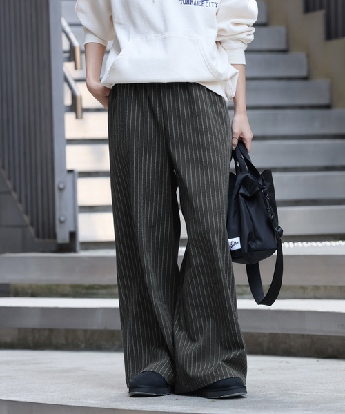 JOURNAL STANDARD relume(ジャーナルスタンダード レリューム)の「起毛アソートイージーパンツ(スラックス・レディース・ブラックミックス/ブラック系その他/チャコールグレー・36/38)」の15枚目の写真
