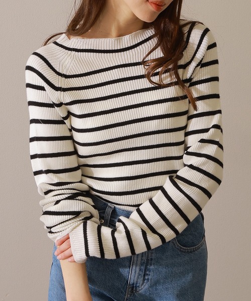 Lace Ladies（レースレディース）の「クルーネック 長袖 リブ ニット プルオーバー（ニット/セーター・レディース・ブラック/チャコールグレー/ブラック×ベージュ/グレー・S/FREE）」の17枚目の写真