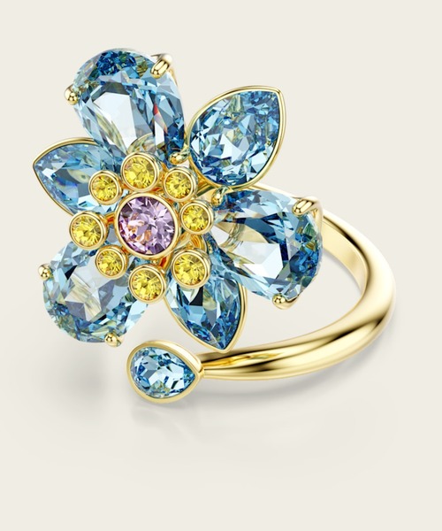極美品　SWAROVSKI スワロフスキー　Sublima リング　ゴールド 公式】【スワロフスキー】Idyllia オープンリング ミックス