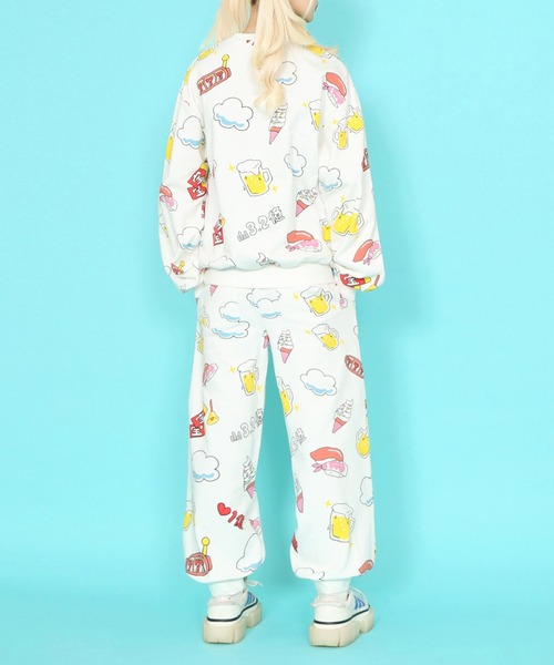 PUNYUS（プニュズ）の「天国と地獄総柄スウェットパンツ（スウェットパンツ・レディース・ホワイト/スミクロ・1/2/3/4）」の19枚目の写真