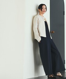 THE SHOP TK （ザ ショップ ティーケー ）の「【汚れ防止/シワになりにくい/セレモニー/通勤】ダブルクロスサロペット/洗える/サスティナブル（サロペット/オーバーオール）」