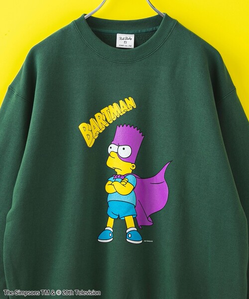 coen(コーエン)の「THE SIMPSONS / ROCK STANLEY(ロックスタンレー)別注スウェット(スウェット・メンズ・ダークグリーン/ブラック/ホワイト・L/XL/M)」の3枚目の写真
