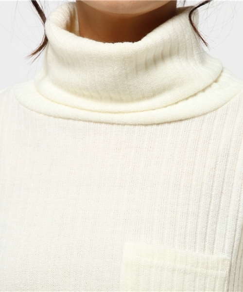 RAY CASSIN（レイカズン）の「ワイドリブハイネックフレアワンピース（ワンピース・レディース・オフホワイト/杢グレー/キャメル/ブラック・FREE）」の12枚目の写真