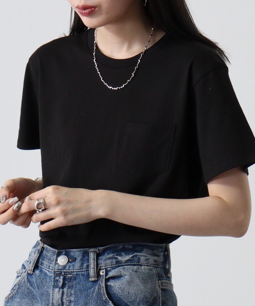 TRUSS（トラス）の「TRUSS ﾎﾟｹｯﾄTｼｬﾂ（Tシャツ/カットソー・メンズ・ネイビー/レッド/ホワイト/スカイブルー/ブラック/ピンク/イエロー/ヘザーグレー・S/L/M）」の3枚目の写真