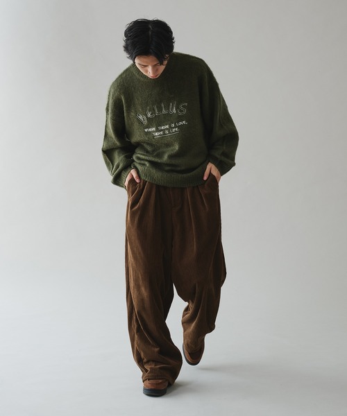 EMBROIDERY LOGO SHAGGY KNIT PULLOVER 刺繍ロゴシャギーニットプル  