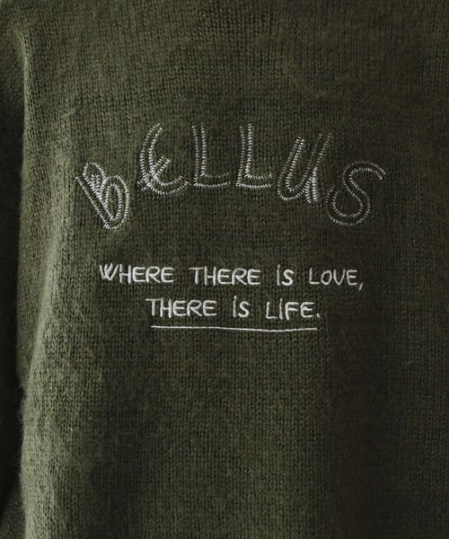 Adoon plain（アドーンプレーン）の「EMBROIDERY LOGO SHAGGY KNIT PULLOVER 刺繍ロゴシャギーニットプルオーバー（ニット/セーター・メンズ・ブルー/ブラック/カーキ・LARGE/MEDIUM）」の21枚目の写真