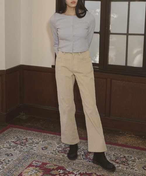 GIUNON（ジウノン）の「standard corduroy pants / スタンダードコーデュロイパンツ（その他パンツ・レディース・ブラック/ベージュ・0/1）」の15枚目の写真