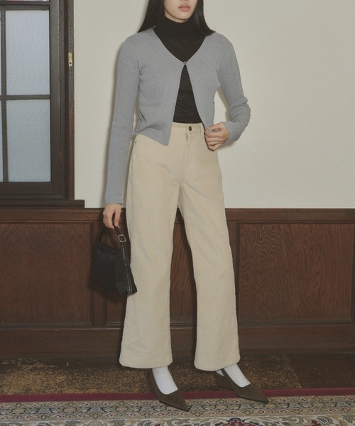 GIUNON（ジウノン）の「standard corduroy pants / スタンダードコーデュロイパンツ（その他パンツ・レディース・ブラック/ベージュ・0/1）」の20枚目の写真