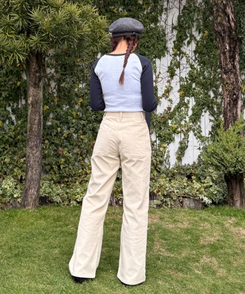 GIUNON（ジウノン）の「standard corduroy pants / スタンダードコーデュロイパンツ（その他パンツ・レディース・ブラック/ベージュ・0/1）」の13枚目の写真