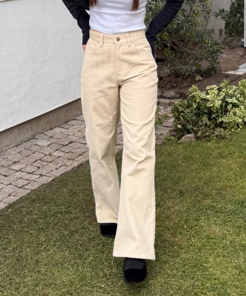 GIUNON（ジウノン）の「standard corduroy pants / スタンダードコーデュロイパンツ（その他パンツ・レディース・ブラック/ベージュ・0/1）」の12枚目の写真