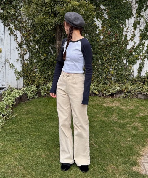 GIUNON（ジウノン）の「standard corduroy pants / スタンダードコーデュロイパンツ（その他パンツ・レディース・ブラック/ベージュ・0/1）」の9枚目の写真