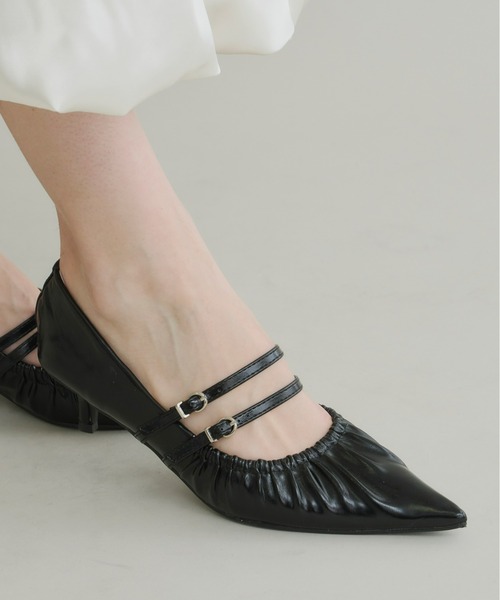 Olu.（オルドット）の「ギャザーストラップパンプス（パンプス・レディース・ピンク/アイボリー/ブラック・39/37/35）」の12枚目の写真