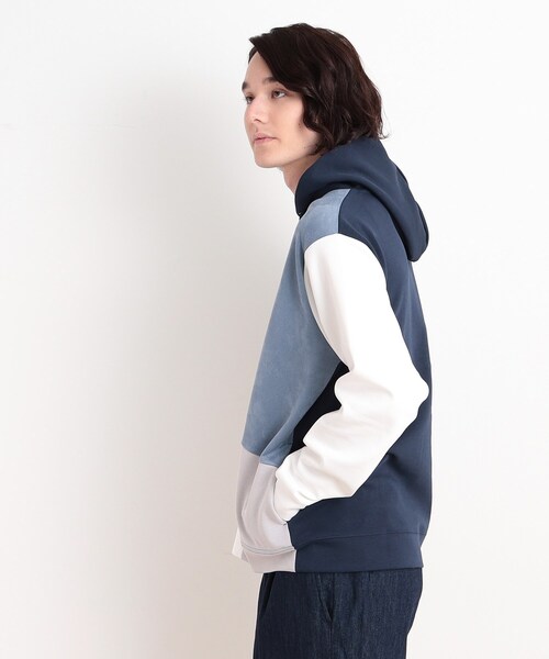 THE SHOP TK （ザ ショップ ティーケー ）の「異素材ブロッキングダンボールパーカ（パーカー・メンズ・ネイビー系4/ホワイト系7/ベージュ系その他7・02/03/04）」の14枚目の写真