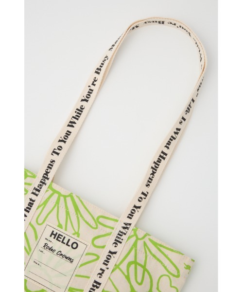 RODEO CROWNS WIDE BOWL(ロデオクラウンズワイドボウル)の「SOUVENIR TOTE(トートバッグ・レディース・ライム/ブルー系その他3/ブラック系その他・FREE)」の7枚目の写真