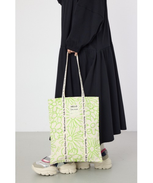 RODEO CROWNS WIDE BOWL(ロデオクラウンズワイドボウル)の「SOUVENIR TOTE(トートバッグ・レディース・ライム/ブルー系その他3/ブラック系その他・FREE)」の13枚目の写真