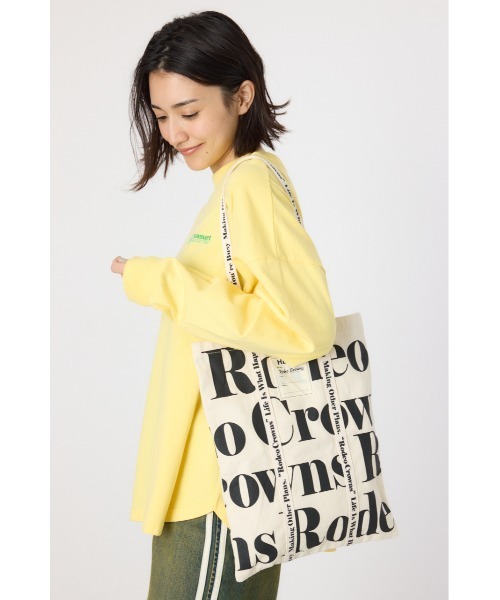 RODEO CROWNS WIDE BOWL(ロデオクラウンズワイドボウル)の「SOUVENIR TOTE(トートバッグ・レディース・ライム/ブルー系その他3/ブラック系その他・FREE)」の11枚目の写真