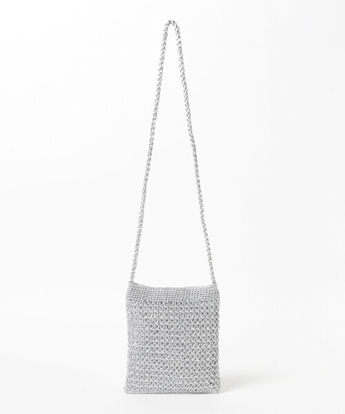 B:MING by BEAMS(ビーミングバイビームス)の「フィルム編み ショルダー バッグ(ショルダーバッグ・レディース・シルバー/ブルー/ゴールド・ONE SIZE)」の4枚目の写真
