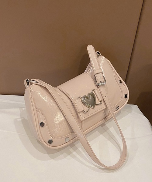 lilful(リルフル)の「ハートモチーフミニボストンショルダーバッグ(ショルダーバッグ・レディース・ブラック/ピンク/ホワイト/シルバー・F)」の11枚目の写真
